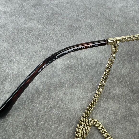 Chanel Square Sunglasses with CC Chain 4244